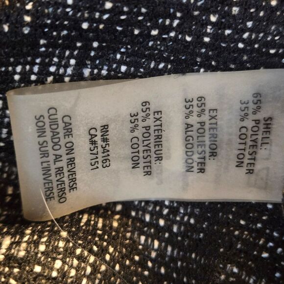 Karl Lagerfeld Tweed Lace Hem Marled Black Skirt Size 4 Feminine Coquette Girl - Picture 8 of 14